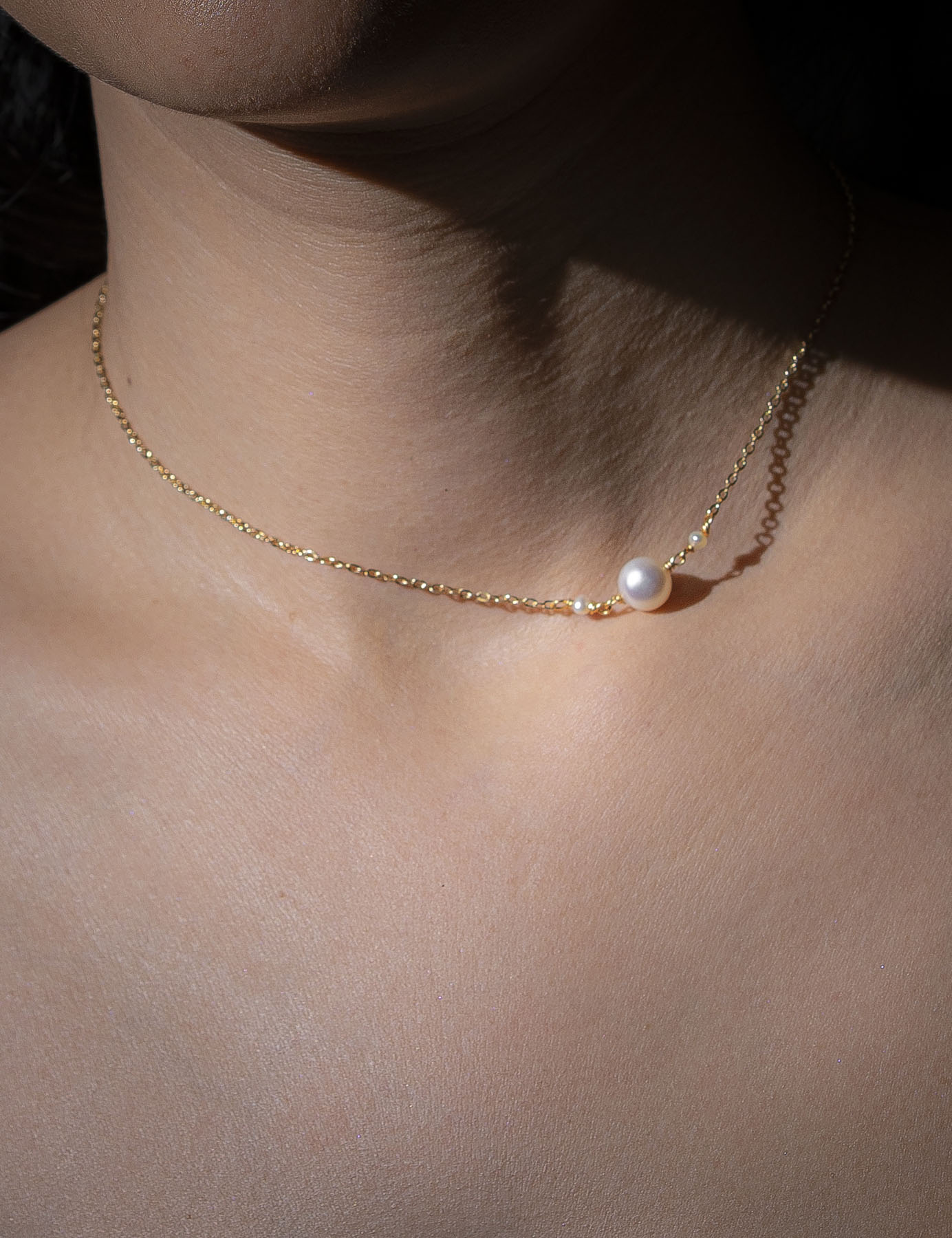 Image Collier en or & perles