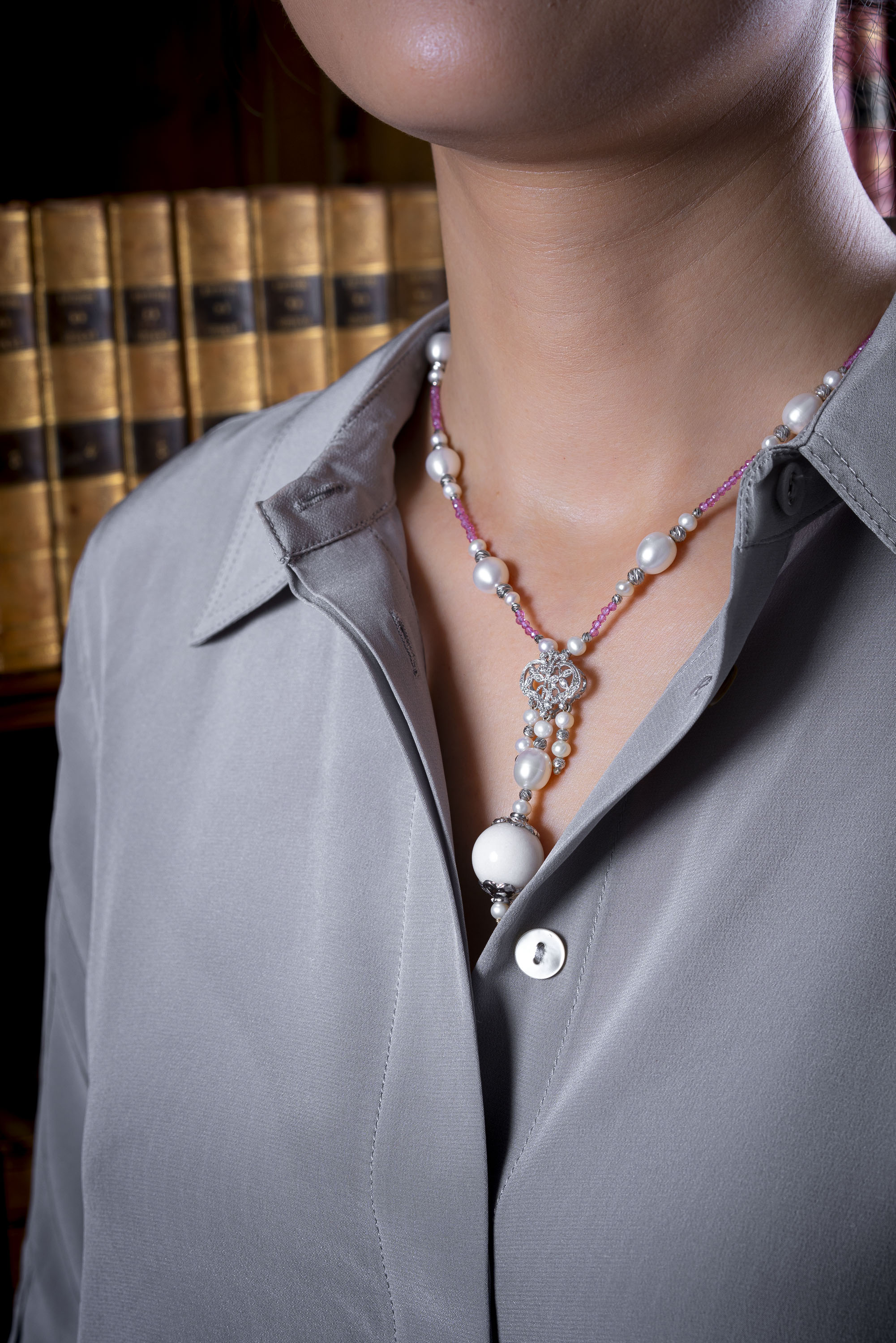 Image Collier by R.S. Création | Perles, Saphirs, Agate
